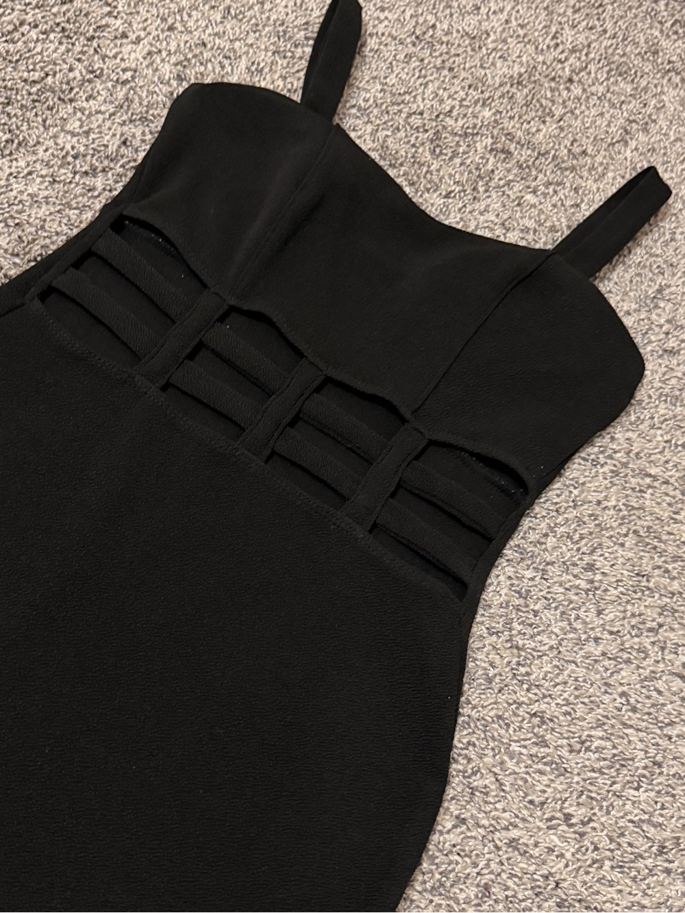 Black Strappy Cutout Mini Dress